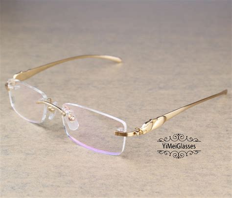 cartier panthere glasses for men|cartier rimless glasses for sale.